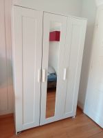 Kleiderschrank 3-türig, weiß, 117x50x190 cm