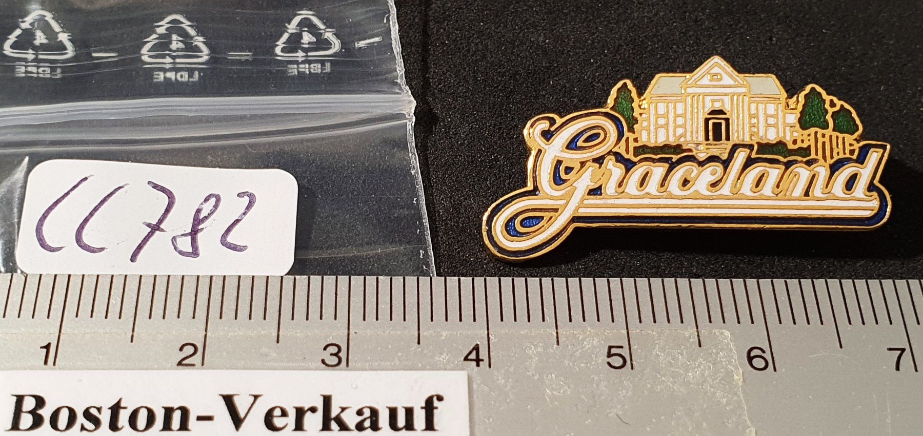 Placchette & Badge: CC782 - Brosche USA Elvis Presley GRACELAND – Usato da Reinach BL venduto da Boston-Verkauf 2