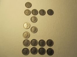 10 Rappen Schweiz, 1930-1939, lot 17 Stück (Angebot 1)