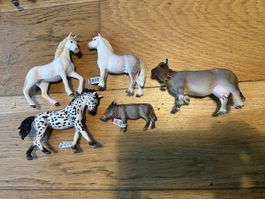 Schleich Tiere Konvolut, Bauernhoftiere, Pferde, Top Zustand