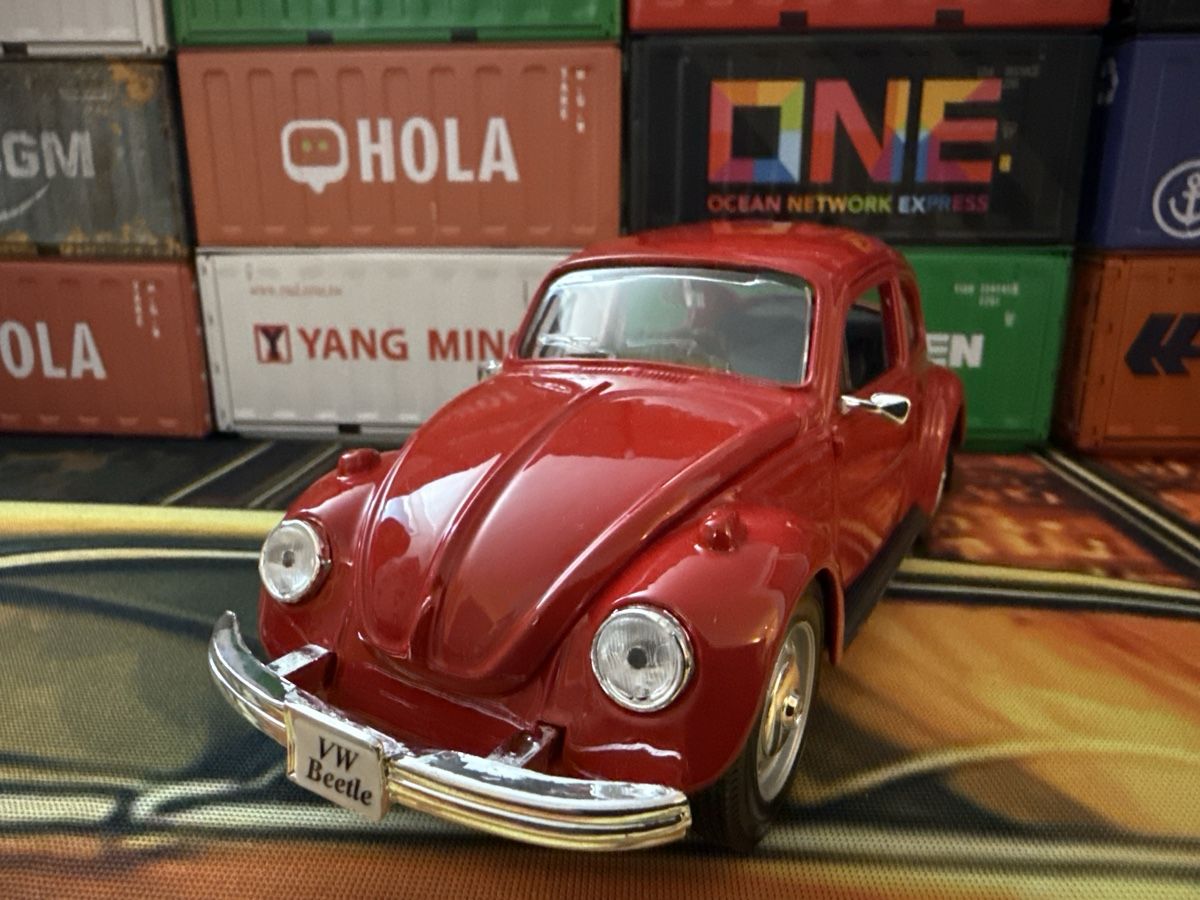 Volkswagen Modellini d'auto: VW Beetle rot mit Klapphaube und Türen – Usato da Basel venduto da Zomeg 1