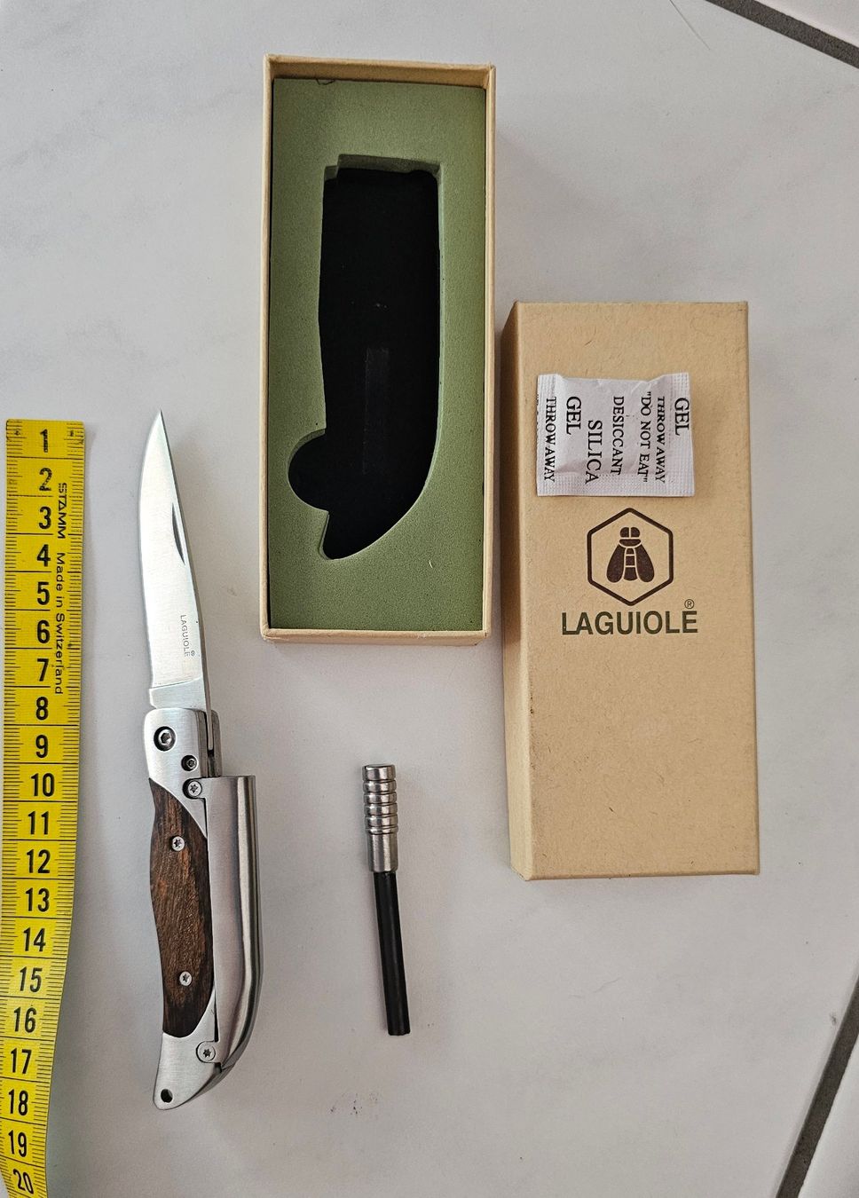 Laguiole Coltelli tascabile: Taschenmesser mit Feuerstab Marke: Laguiole – Nuovo e nell'imballaggio originale da Witterswil venduto da Regus