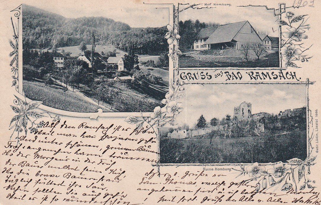 Cartoline postali: Bad Ramsach   BL  bei Läufelfingen     um 1901 – Usato da Brig venduto da Valcards54
