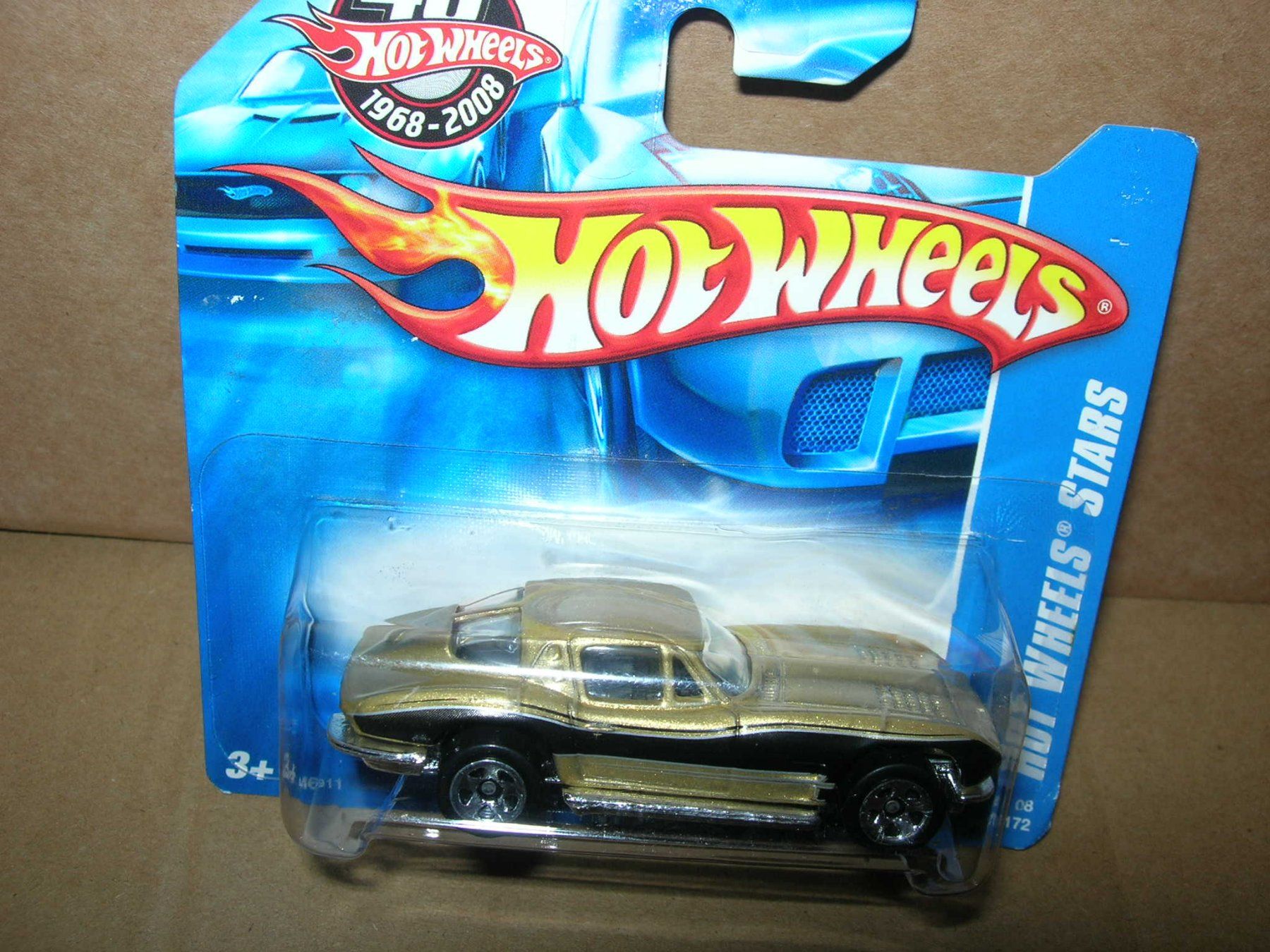 Chevrolet Voitures modèles: Corvette C2 Split Window 1963 gold * Hot Wheels 1:64 – Neuf avec emballage d'origine à Hornussen par Corvette- 3
