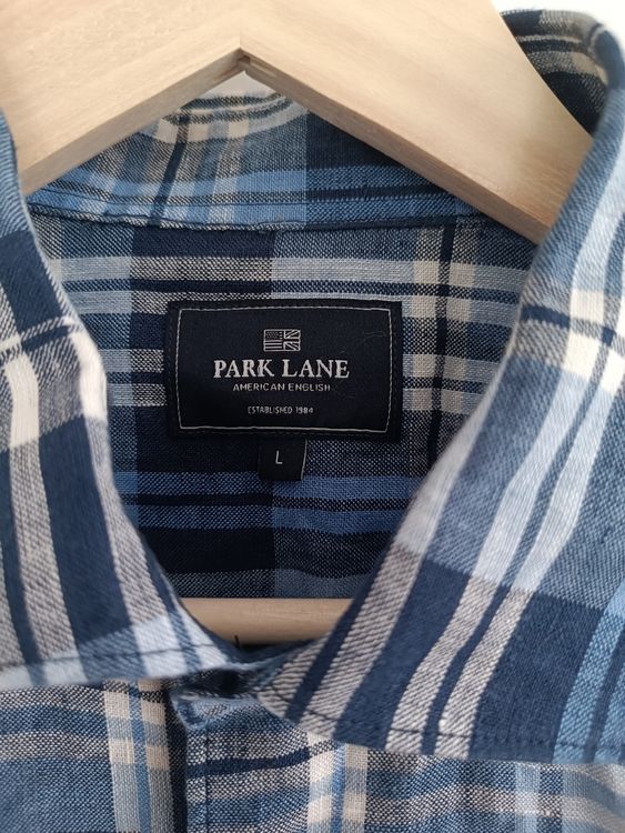 Camicie: Park Lane Leinenhemd, Grösse L, Blau Kariert, Sommerlich! – Usato da Rorschach venduto da joh_v2y2 1