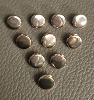 10 Metall Goldknöpfe, neu, Durchm: 10mm