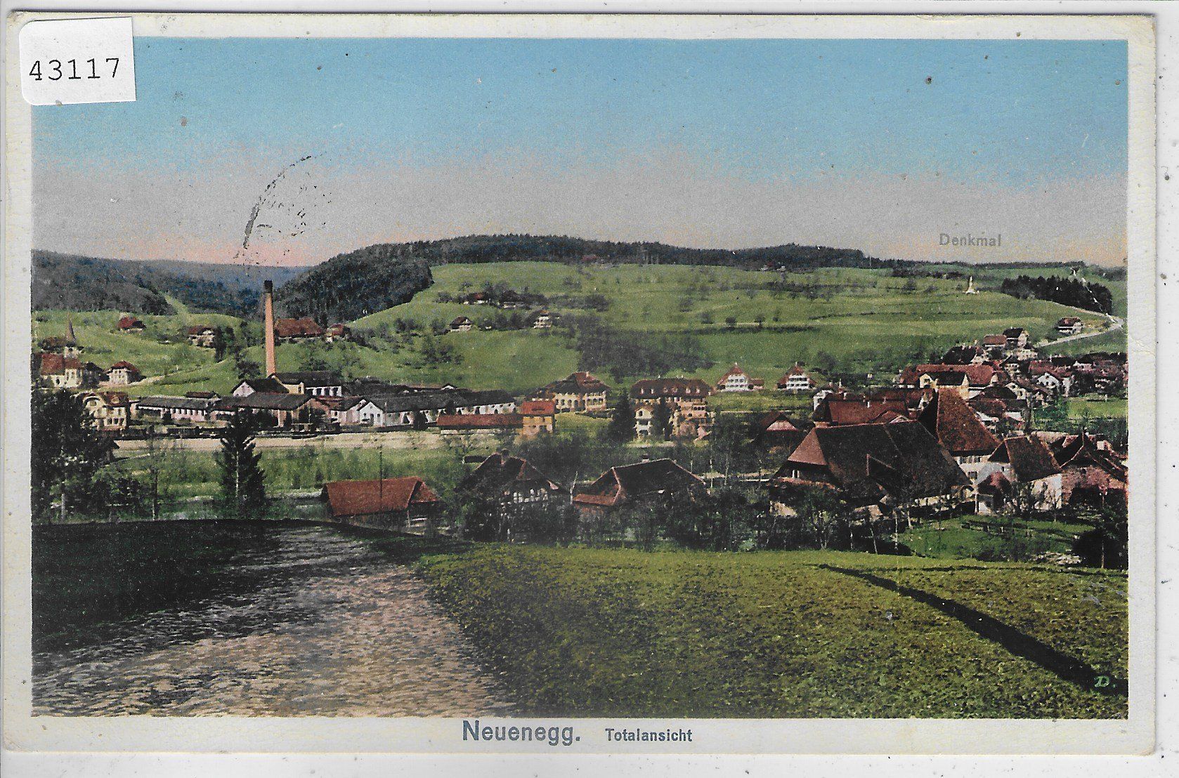 Cartoline postali: Neuenegg - Totalansicht - Litho – Usato da Ettingen venduto da Kartenplanet