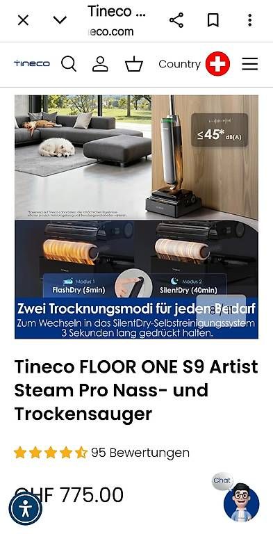 Tineco Aspirapolveri & Accessori: Tineco floor S9 – Usato da Estavayer-Le-Lac venduto da zazadavidson 1