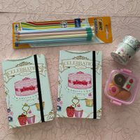 Papeterie Set Notizbuch, Deko Klebeband, Bleistift &  Gummie