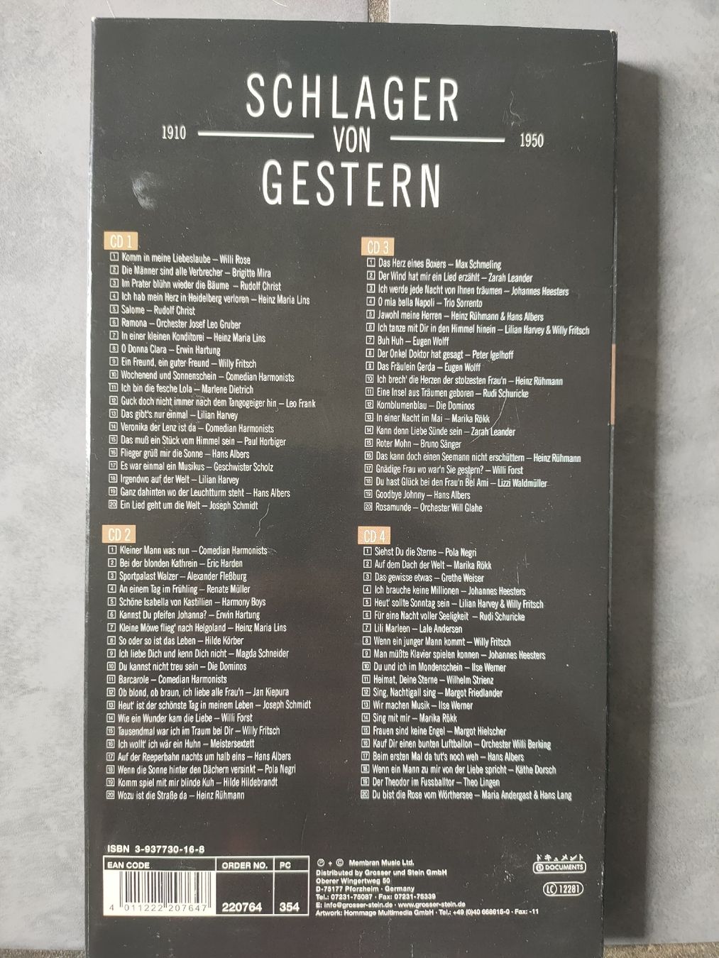 CDs: Schlager von Gestern 4CD+Buch Set Hits 1910-1950 – Gebraucht aus Basel von KongoOtto 2