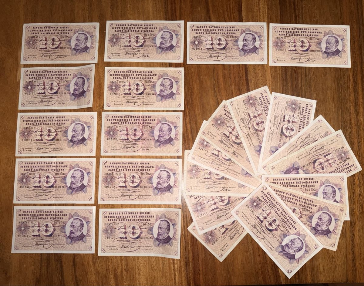 Banknoten: 24 x 10 CHF - Schweizer Banknoten – Gebraucht aus Marthalen von sui_mg5m
