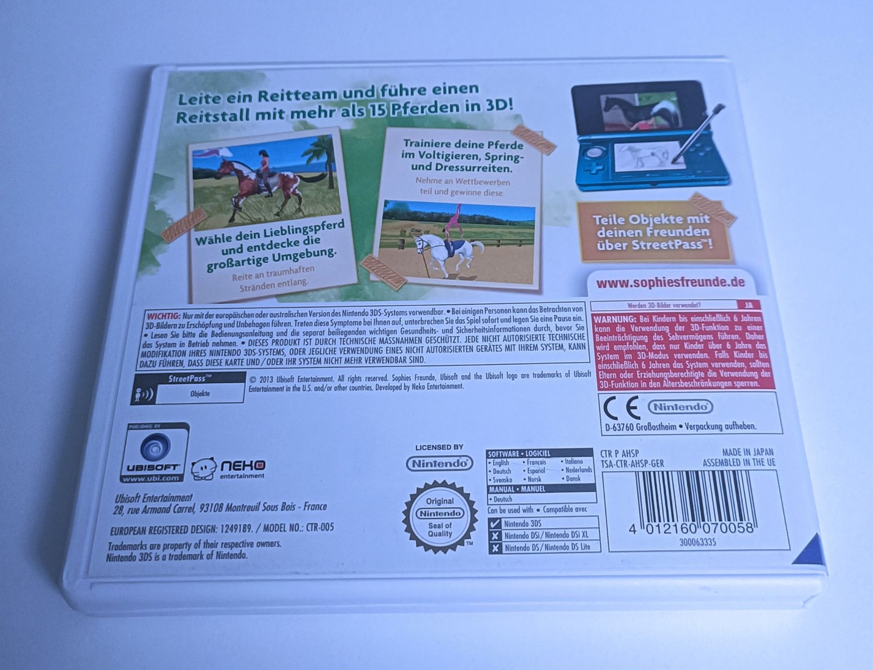 Nintendo Giochi: Sophies Freunde Reit-Champion 3D | 3DS – Usato da Köniz venduto da Gamecollect 2