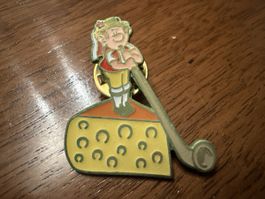 Anstecknadel Pin Schweizer Käse Motiv guter Zustand