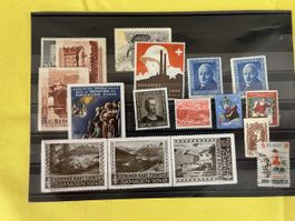 Diverse Briefmarken Sammlungsstücke Schweiz, Sommer 2024