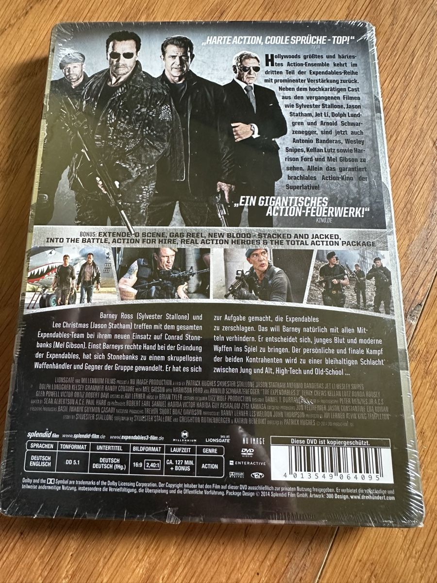Tutti i DVDs: The Expendables 3 Steelbook, Extended Cut neu – Nuovo e nell'imballaggio originale da Benken ZH venduto da Audi-erich 1