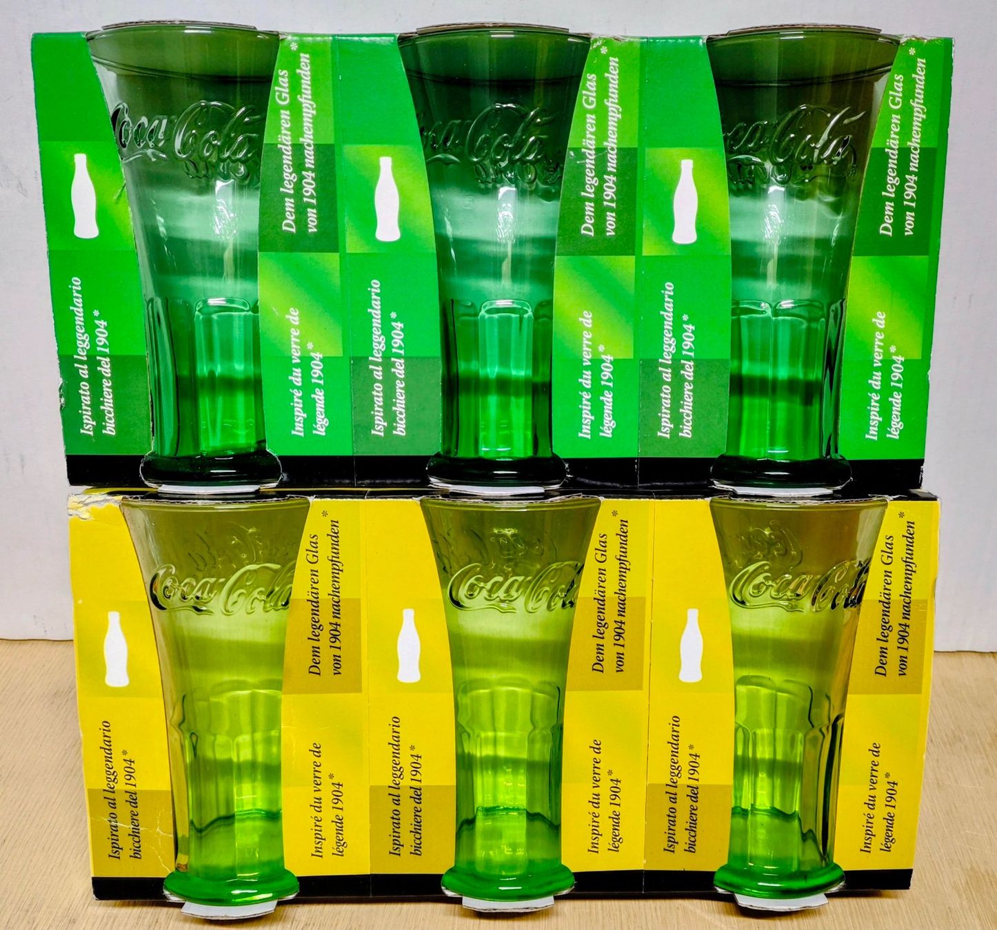 Coca-Cola Gläser: 6 alte Coca-Cola Gläser Mc Donald  ca. 3 dl – Neu und originalverpackt aus Pfäffikon ZH von Colacity