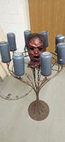 Halloween Deko Horror Kerzenständer Metall mit Kopf