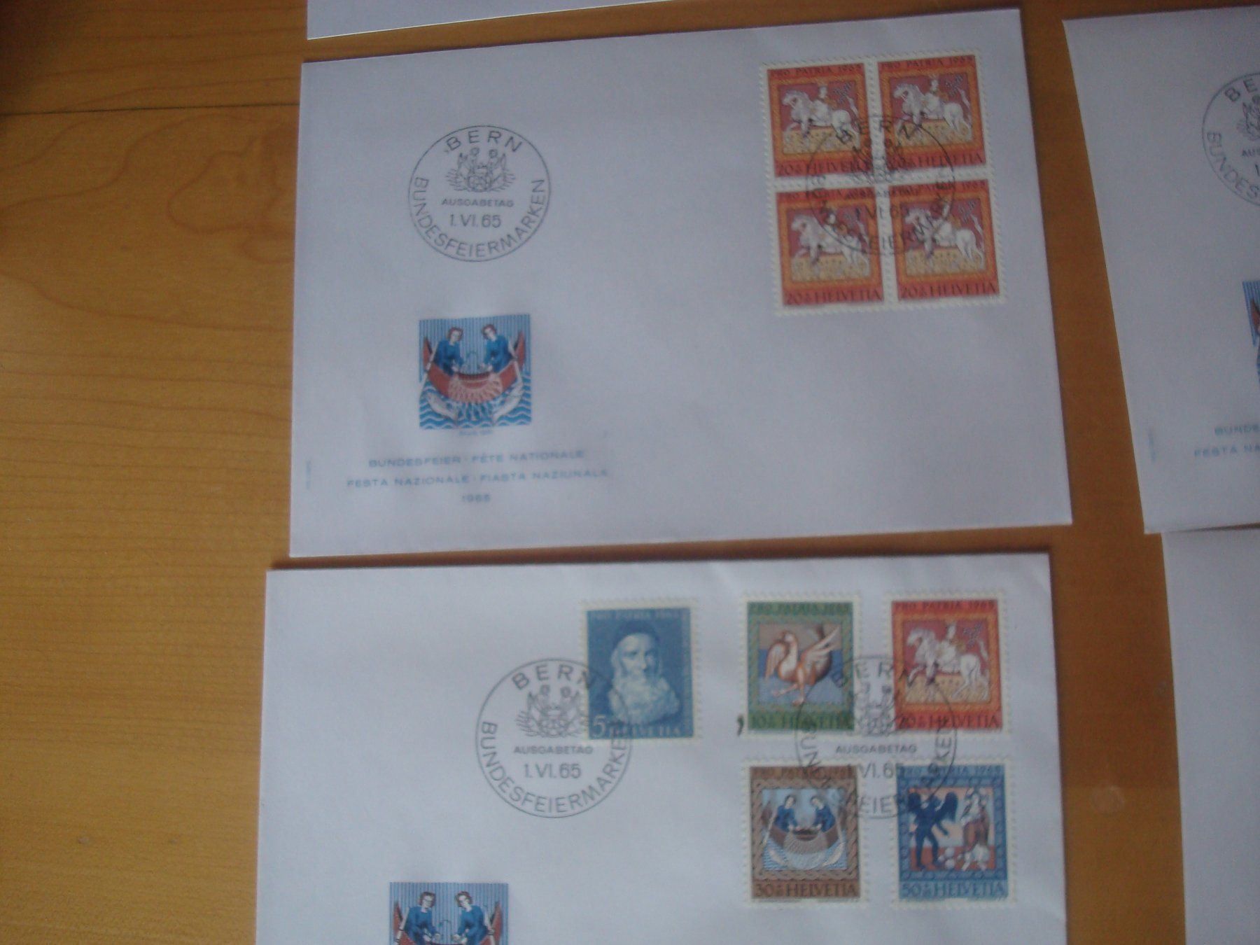 Tutti i francobolli: PP 1965 FDC Serie und 4er – Usato da Gordola venduto da Polentaefung 1