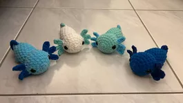 Axolotl , gehäkelt - Stofftier / Häkeltier
