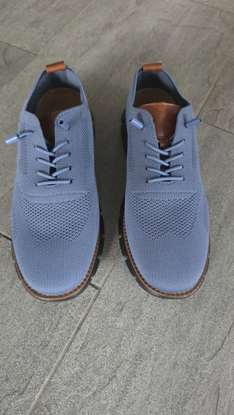 Herrenschuhe: Vogany leichte Lederhalbschuhe blau, Gr. 43 – Gebraucht aus Fehraltorf von Natib44