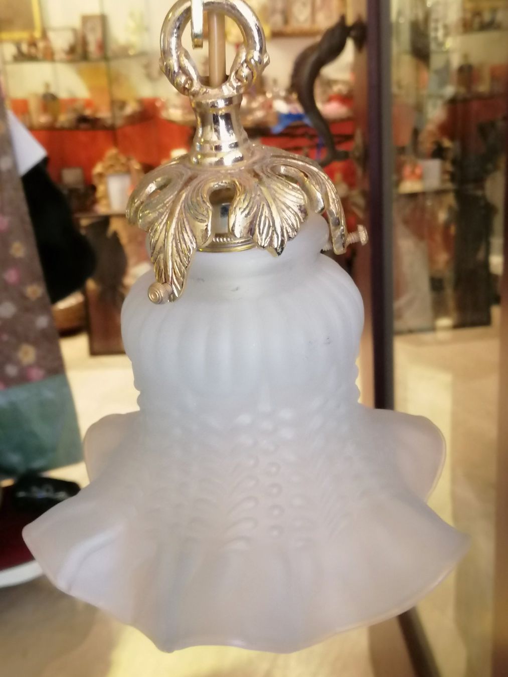 Lampade: Original Jugendstil Glaslampe – Usato da Rheinfelden venduto da Cleopatra2000