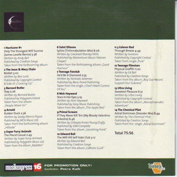 CDs: Musikexpress 16 - Creation Records F9 – Gebraucht aus Sessa von fraenklishop 1