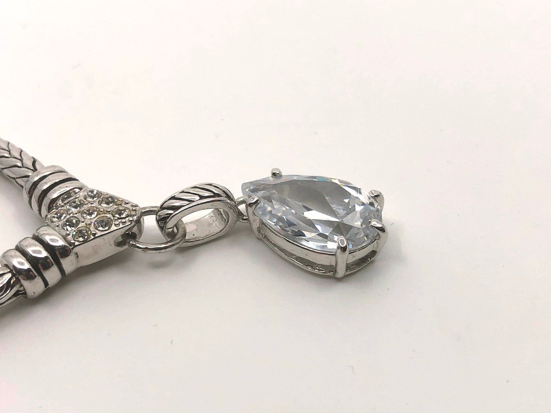 Catenine: Collier mit Stein, Halsband mit grossem Stein  Modeschmuck, – Usato da Basel venduto da Tiabeanie 2