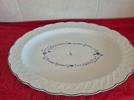 Grand plat ovale porcelaine Limoges Bernardaud ancien P4