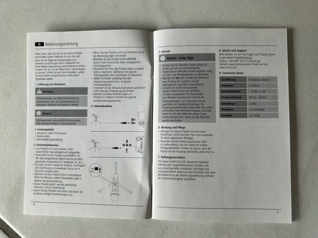 Hama Microfoni: Hama PC-Microphone MIC-P35 mit Dreibeinstativ – Nuovo (secondo la descrizione) da Oberglatt ZH venduto da Schroeder 4