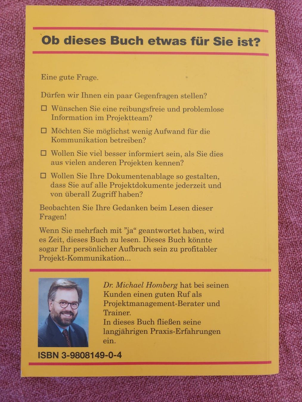 Bücher: Profitable Projektkommunikation, Homberg – Gebraucht aus Dietikon von Buchantiqdietikon 1