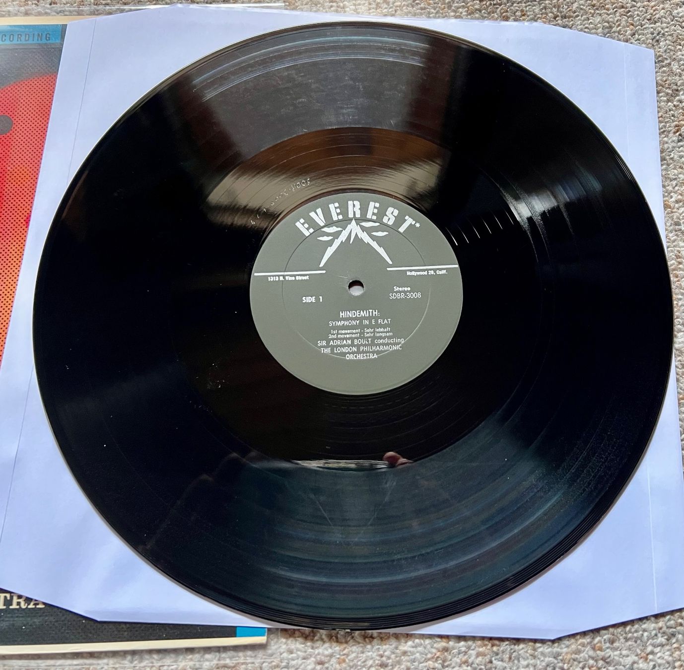 Dischi in vinile: Hindemith Symphony in E-Flat Sir Adrian Boult LP GEWASCHEN – Usato da Unterseen venduto da vinylmore 1