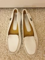 Mocassin neuf, 37, cuir blanc