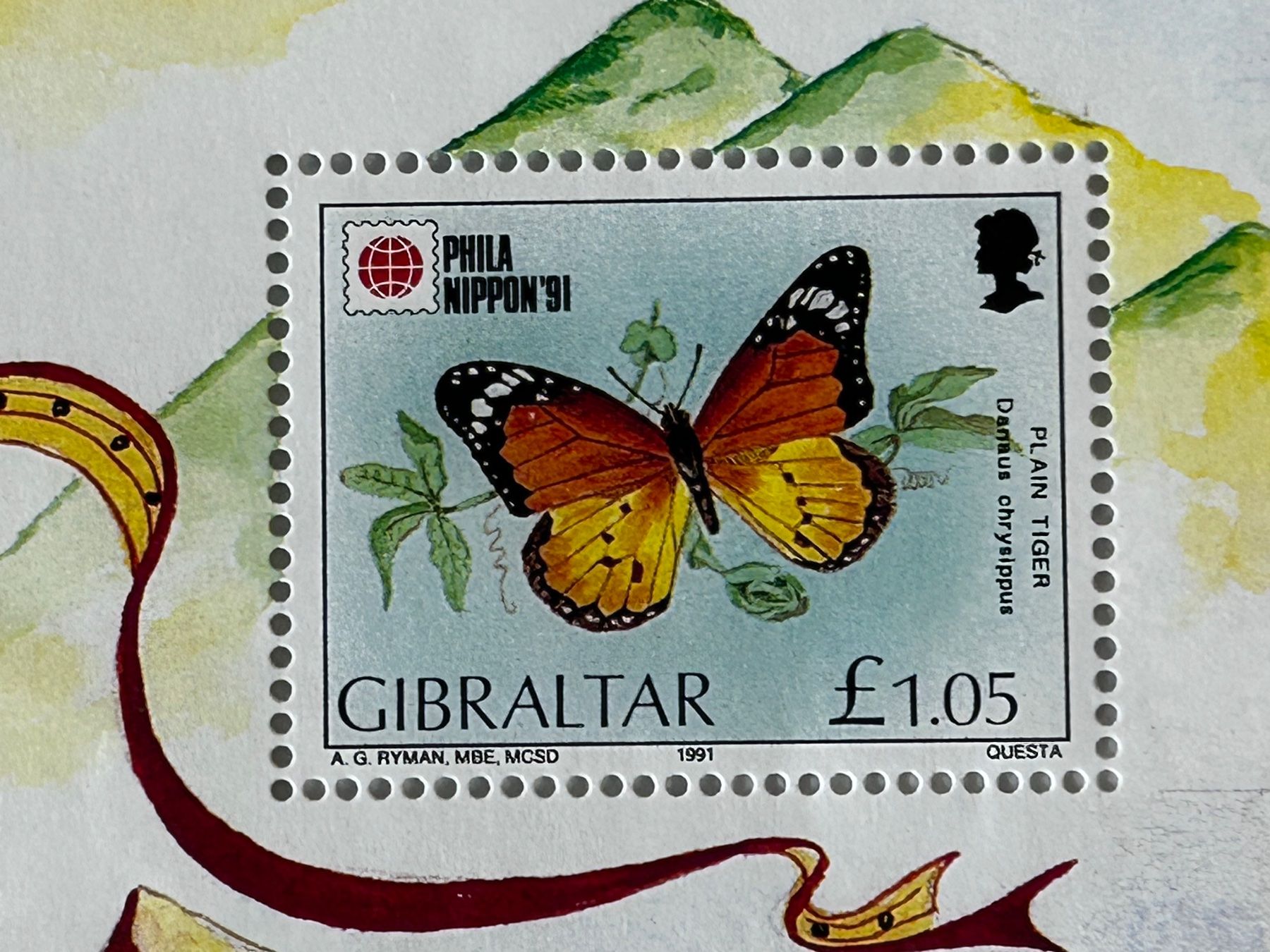 Tutti i francobolli: 1991 - Gibraltar PHILANIPPON 1991 – Usato da Corcelles NE venduto da AJKader 2