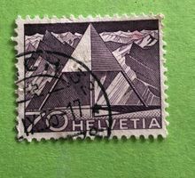 Nr.308 mit Stempel Triangulationspunkt Technik und Landschaf