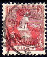 SCHAFFHAUSEN 1908 HELVETIA BRUSTBILD VOLLSTEMPEL - M278