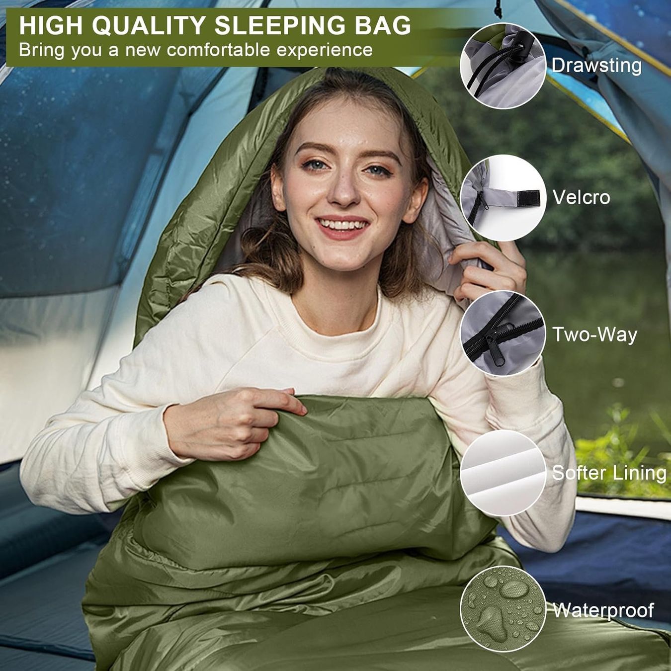 Schlafsäcke: Wasserdichter Schlafsack 220cm x 85cm – Neu und originalverpackt aus Châtelaine von topshop.switzerland 6
