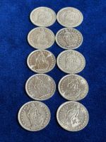 10 x 1.- alle 835 Silber, je 5 gr. also Total 50 gr.