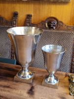 2 Deko-Pokalvasen Silber Antik-Stil
