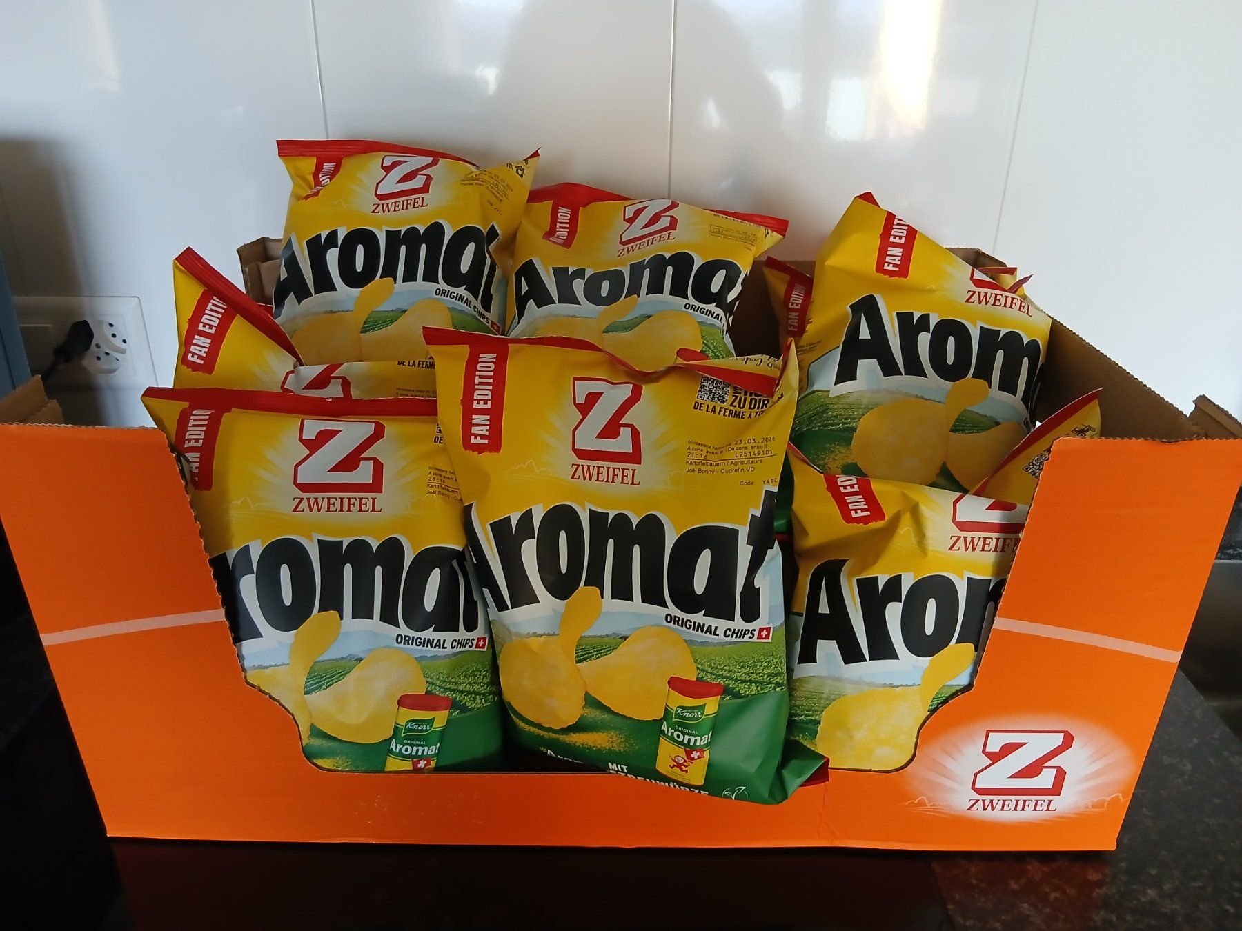 ZWEIFEL AROMAT CHIPS 10 PACKUNGEN À 150 GRAMM (Neu und originalverpackt ...