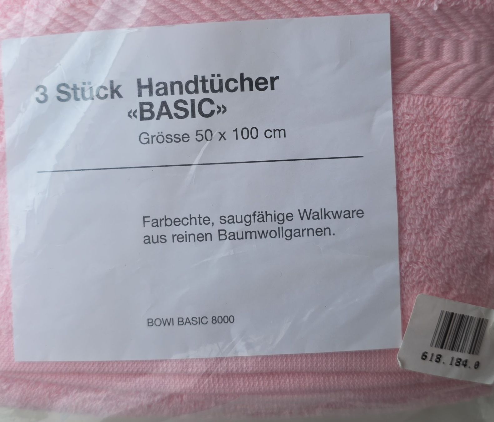 Teli da bagno: 3 Handtücher BASIC rosa 50x100 cm neu verpackt – Nuovo e nell'imballaggio originale da Hinwil venduto da Ehretstock8