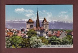 GENEVE - Tours de St. Pierre - 1935 // pli d'angle //