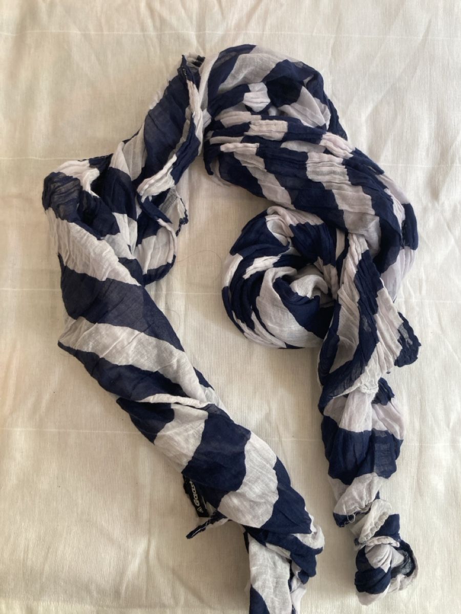 Foulard & Sciarpe: Gaastra Scarf Blue White Striped Pattern  – Usato da Zürich venduto da sele_x