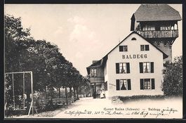 AK Baden, Hotel Baldegg, 1907