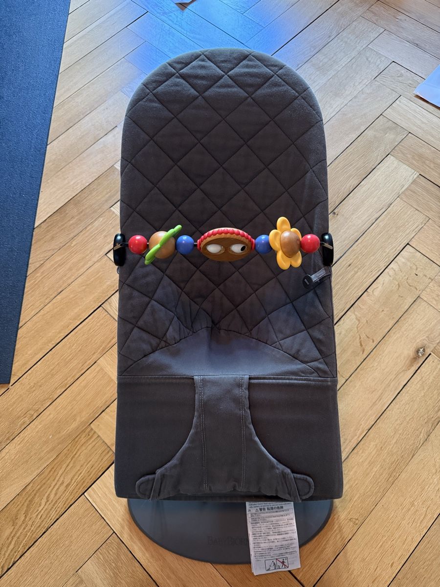 Babybjörn Sdraiette & Sdraiette a dondolo: Babywippe grau mit Spielbogen – Usato da Zürich venduto da Shushu_Zurich