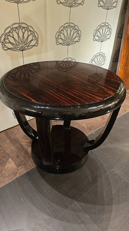 Tavoli: Table basse art déco en ébène de Macassar  – Usato da Mollens VD venduto da espritartdeco 2