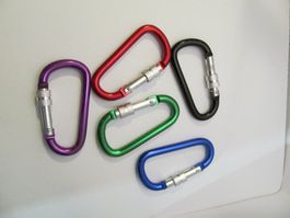 3 Stück NEUE  Alu Karabiner Haken 76x40x6.7mm