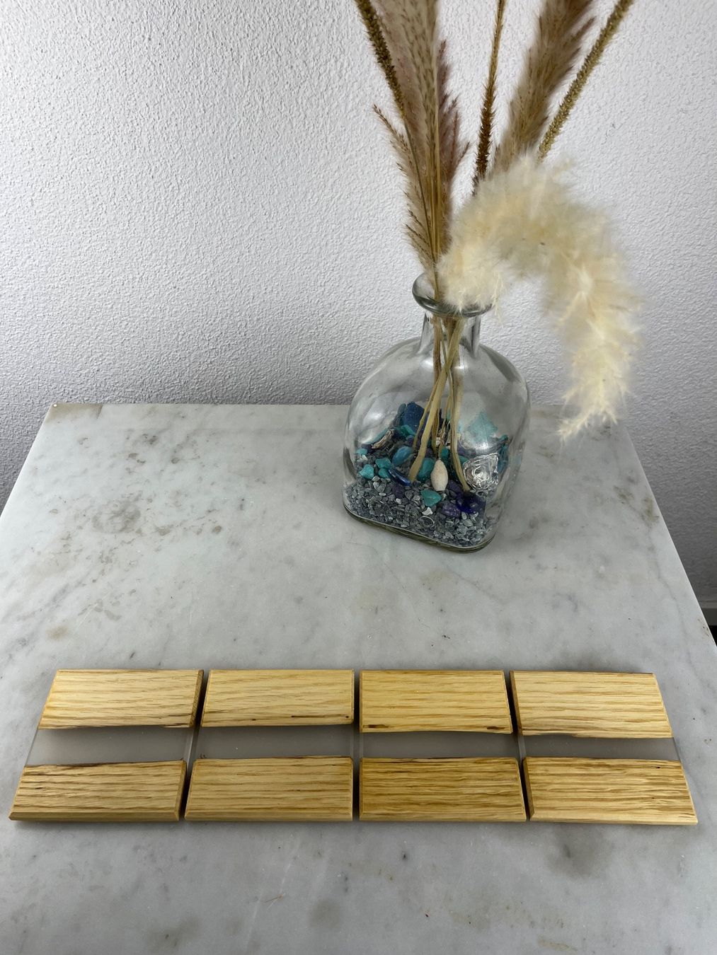 Untersetzer: Glas Untersetzer aus Epoxy und Eiche fluoreszierend – Neu (gemäss Beschreibung) aus Zwillikon von EichenlaubWoodwork 2