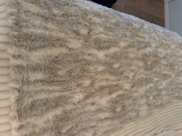 Fell Kuscheldecke beige/grau