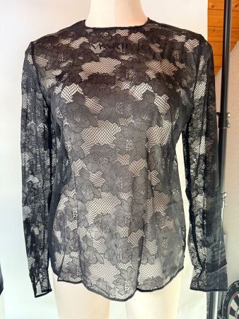 WOLFORD, Langarm-Spitzenshirt Frankie, Grösse M