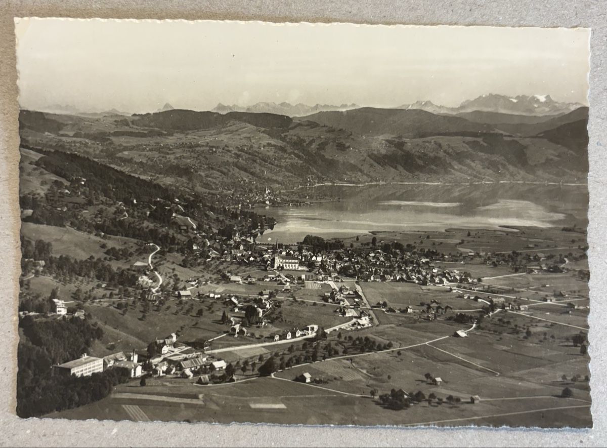Cartoline postali: Flugaufnahme Unterägeri – Usato da Luzern venduto da Balbel